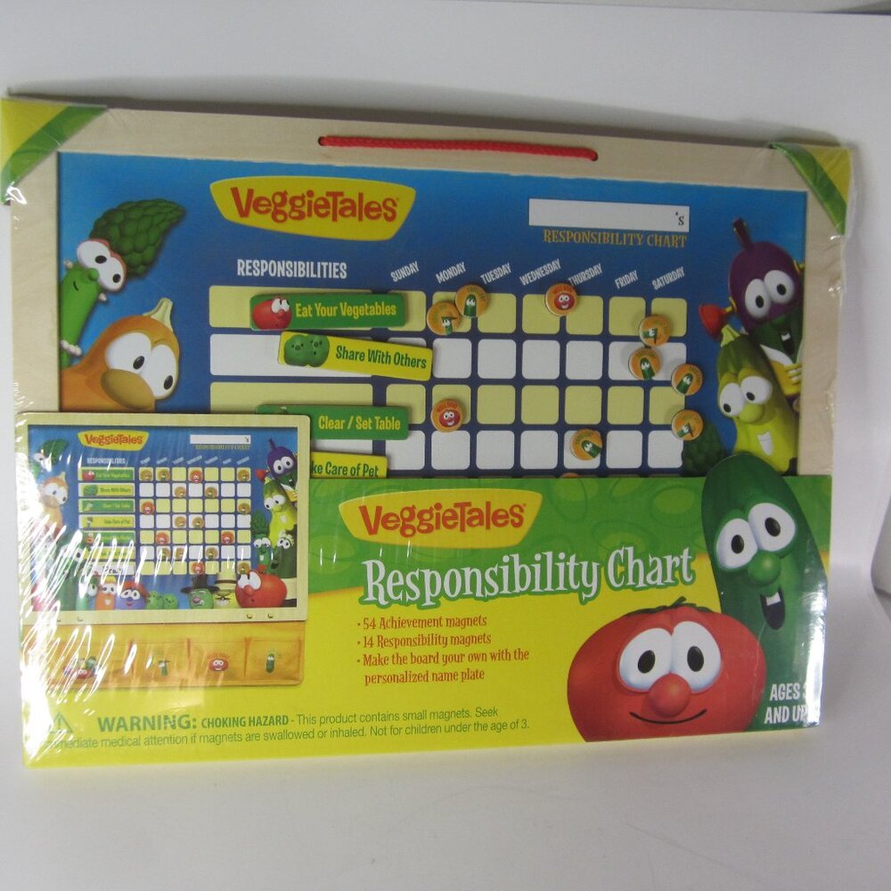 Veggietales Responsibility Chart For Kids New Old Stock 2014 - Ages 3 & Up